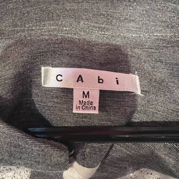 Cabi Shrunken blazer Style 211, gray and white - Picture 7 of 10